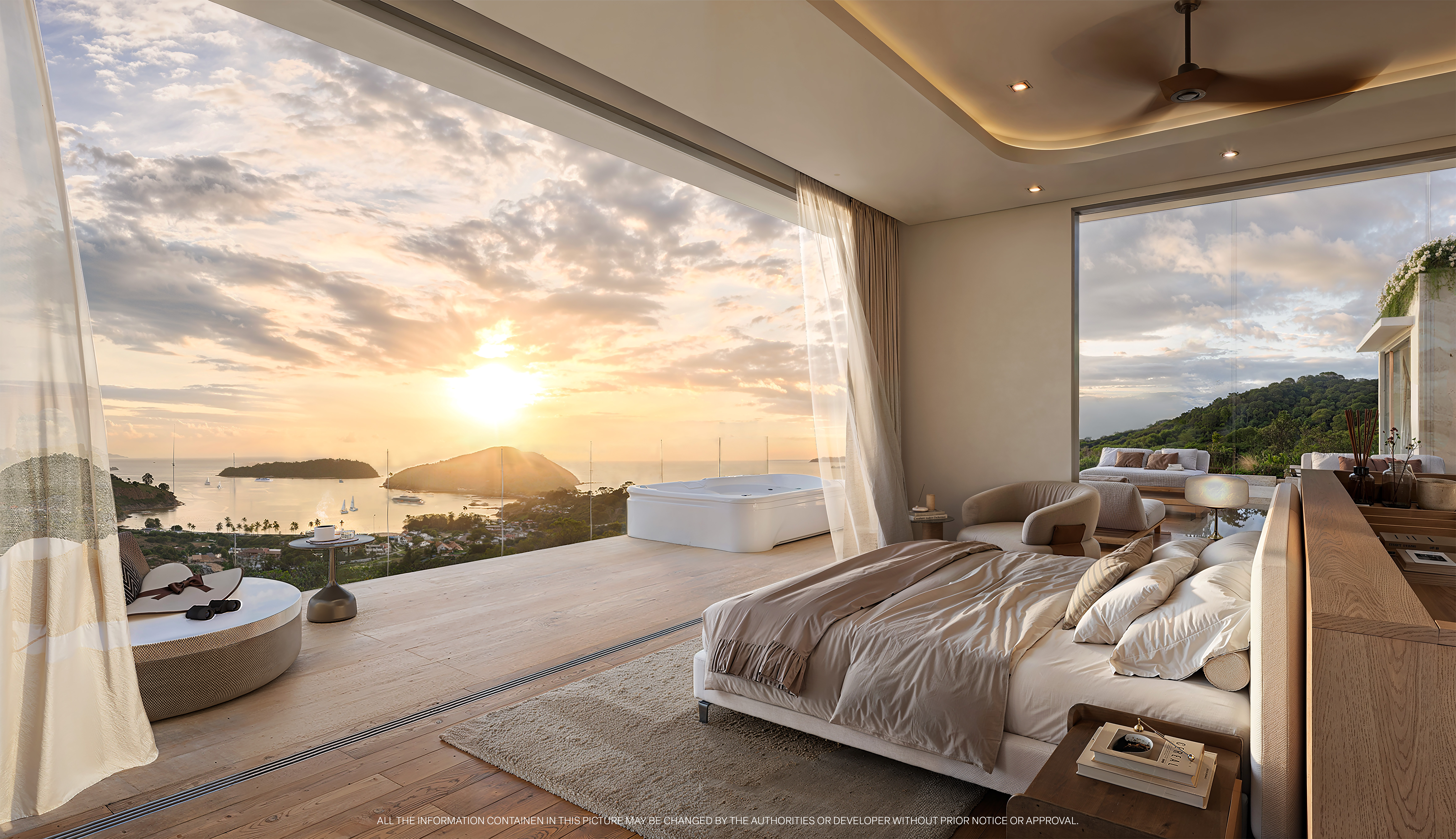 Garden Atlas Bayview Phuket sea view Master Bedroom.